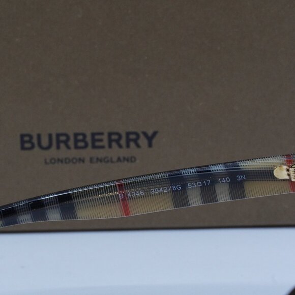 Burberry Elsa BE4346 39428G Cat Eye Sunglasses - Black/Brown/Grey - Picture 8 of 9